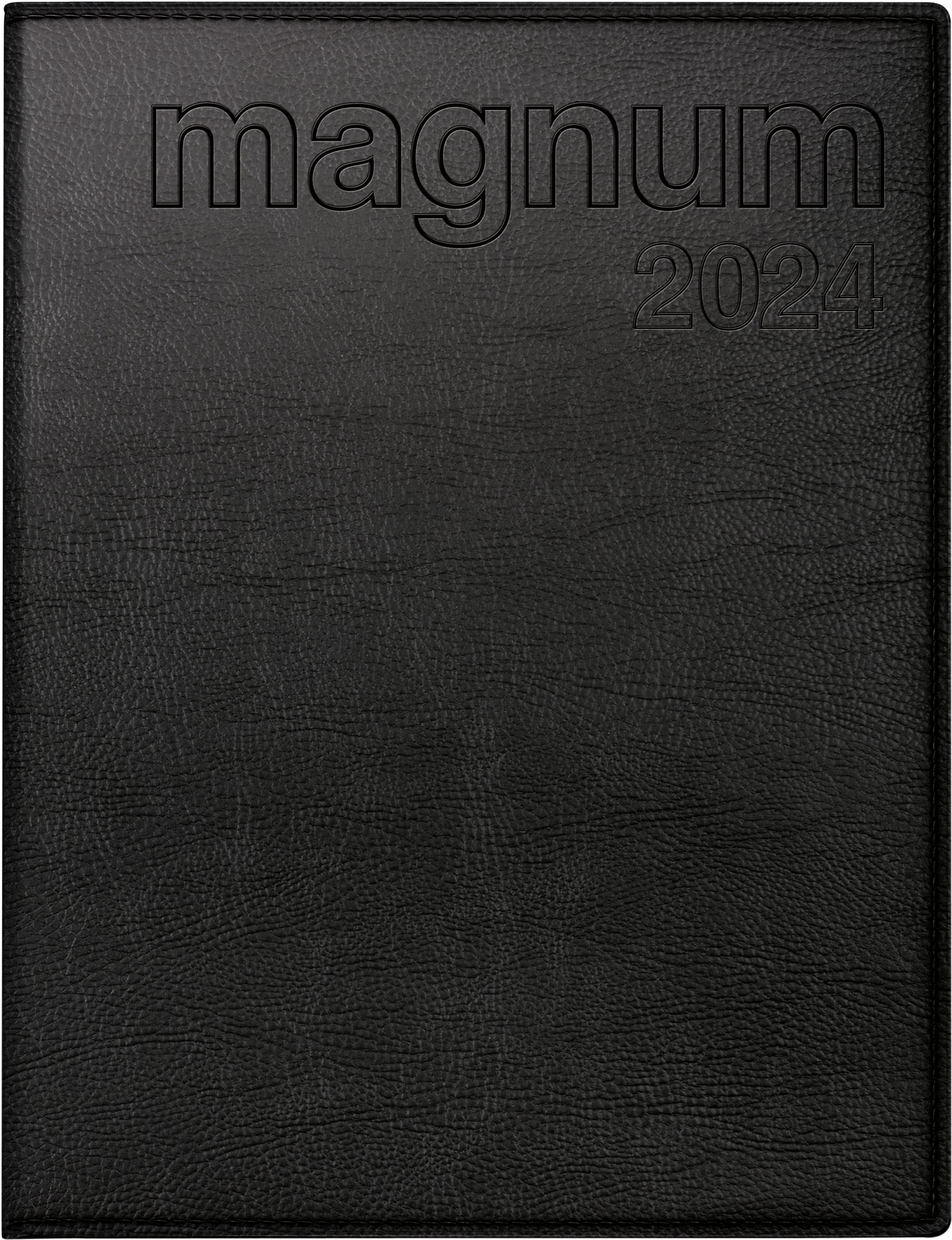 rido/idé Wochenkalender Modell magnum 2024 2 Seiten = 1 Woche Blattgröße 18,3 x 24 cm schwarz