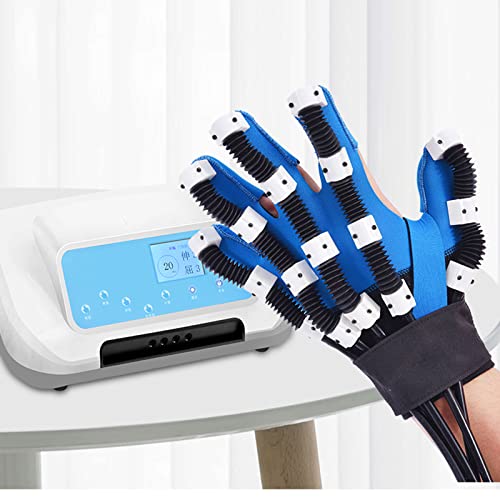Handfunktions Rehabilitationsroboter Handschuh, Orthesen Handschiene Assistive Handschuhe mit Einzelfingertraining, Kraft, Geschwindigkeit einstellbar, für Patienten mit Handdysfunktion,L/S