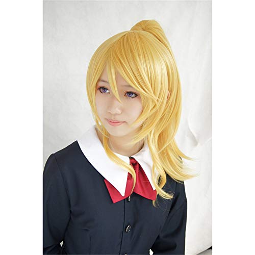 Lanting Cosplay Wig Lovelive Ayase Eli Gold Wigs Corta Styled Frauen Cosplay Party Fashion Anime Human Costume Full Wigs Style 4