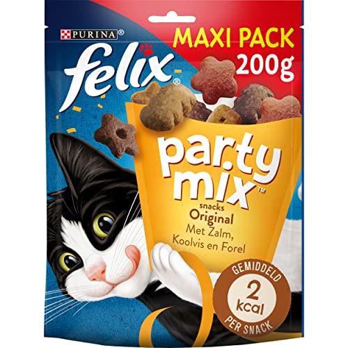 Felix Party Mix Original: Huhn, Leber, Truthahn, 200 g, Katzensnack, 5 Stück