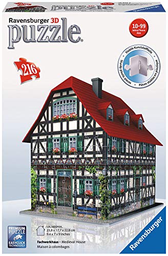 Ravensburger 12572 - Fachwerkhaus - 3D Puzzle - Bauwerke, 216 Teile
