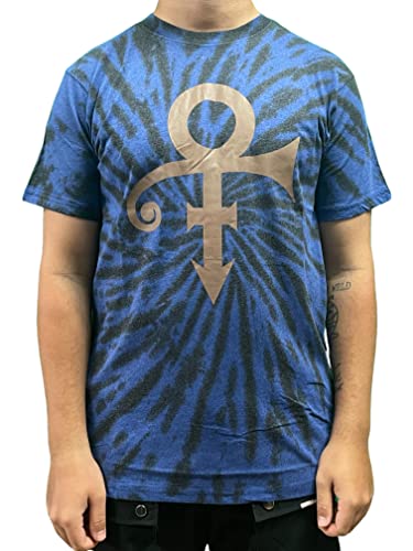 Prince T Shirt Gold Symbol Logo Nue offiziell Unisex Dip Dye Purple L