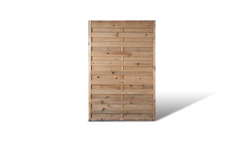 MEIN GARTEN VERSAND Sichtschutz-Zaun im Maß 120 x 180 cm (Breite x Höhe) aus Kiefer/Fichte Holz, druckimprägniert, Lamellen geriffelt