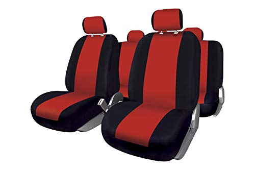BC CORONA FUK10411 Set Komplette Autositzbezüge Sevilla, Schwarz/Rot
