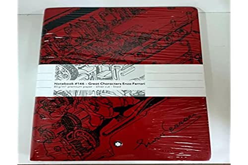Montblanc Enzo Ferrari Notizbuch aus Leder in der Farbe Rot 96 Blatt/192 Seiten, Maße: 21cm x 15cm x 1,8cm, 128067