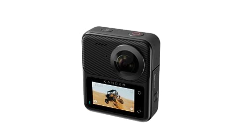 KanDao QooCam 3 Action-Kamera, 5.7K 62MP Foto 60fps Flawless 360 Video-Kamera, Outdoor-Sport-Kamera mit Dual 1/1,55 "Sensoren und F1,6 größere Blende, wasserdicht, Stabilisierung.