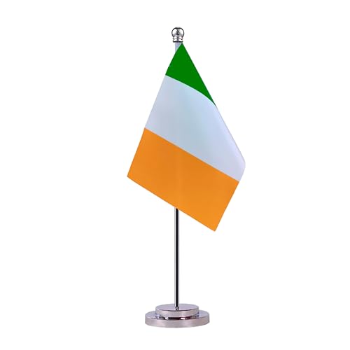 Irische Tischflagge, Irland, Tischflagge, kleine Mini-Irland-Flagge, Miniatur-Flagge, internationale Weltlandflaggen, Festivals, Veranstaltungen, Feiern, Bürodekoration (Irland)