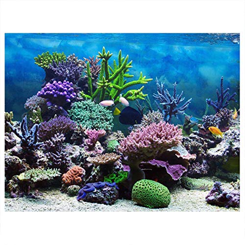 Homeriy Unterwasser-Korallentankplakat des Aquariumdekorhintergrundes PVC-Klebendes Dekorpapier