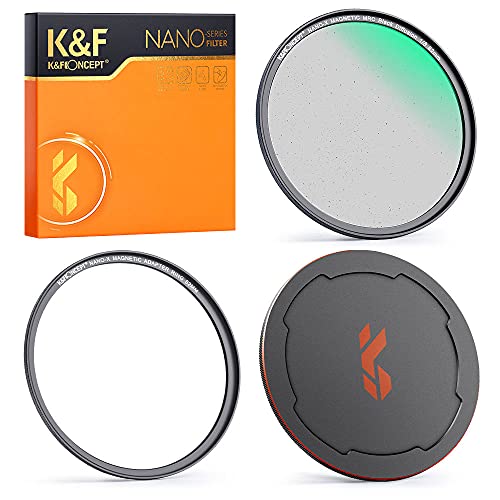 K&F Concept Nano X-Serie Black-Mist 1/8 magnetisch Magnetfilter Black Promist 1/8 Filter Effektfilter Black Diffusion mit Objektivadapter-58mm