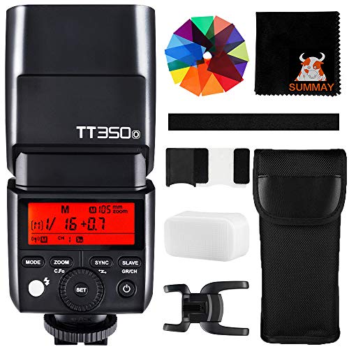 GODOX TT350O Mini Kamera Blitzgerät 2.4G HSS 1/8000s TTL GN36 Blitz Speedlite für Olympus Panasonic Kameras 20 Farbfilter