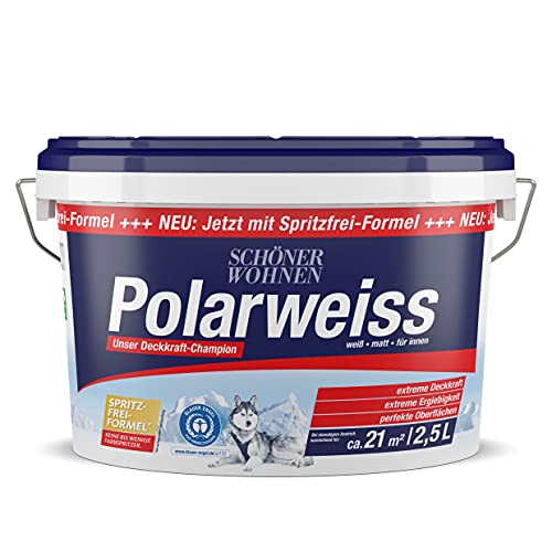 SCHÖNER WOHNEN FARBE Innenfarbe »Polarweiss, 2,5 Liter«, scheuerbeständig