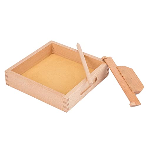 Milageto Buchstabenbildung Sandkasten mit Holzstift Sandtisch Übungslernspielzeug
