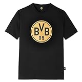 BVB Gold Edition: Exklusives Schwarzes T-Shirt mit Luxuriösem Gold-Logo Gr. S - Made in Europe
