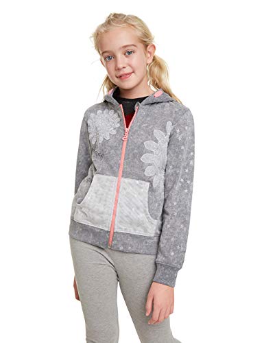 Desigual Mädchen LUISIANA Sweatshirt, Grau (Glaciar Grey 2082), 116 (Herstellergröße: 5/6)
