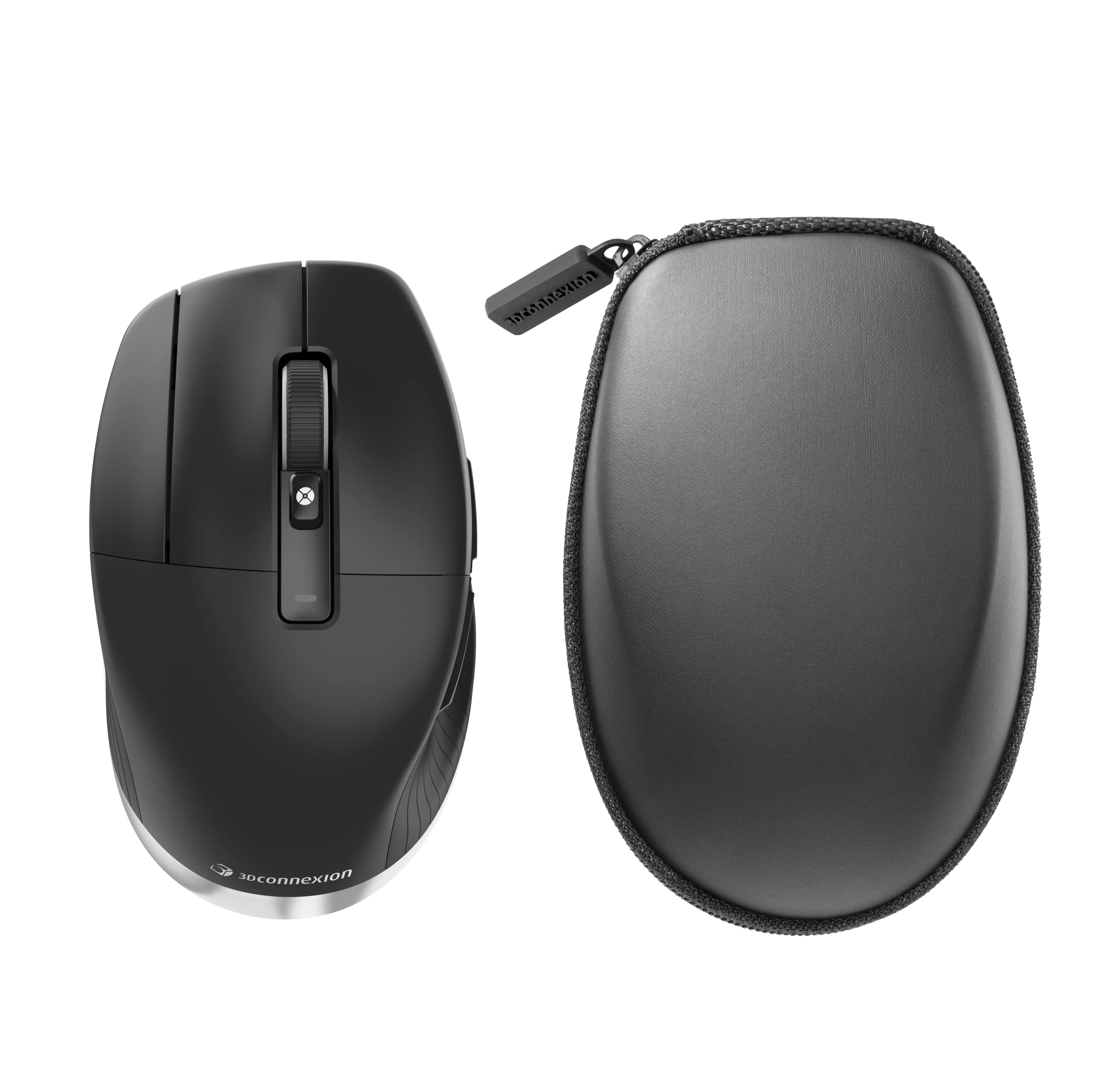 3Dconnexion CadMouse Pro Wireless Left (Ergonomische Maus, optisch, kabellos, Linkshänder), Mattschwarz