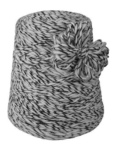 1 kg Strickwolle Multicolor Farbverlauf Schurwolle Merinowolle Handstrick günstige Wolle zum Stricken Häkeln Sockenwolle Garn 1000g Nadel 3 3,5 4 - Schwarz