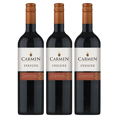 Carmen Carmenère Rotwein Wein trocken Chile I FeinWert Paket (3 x 0,75l)