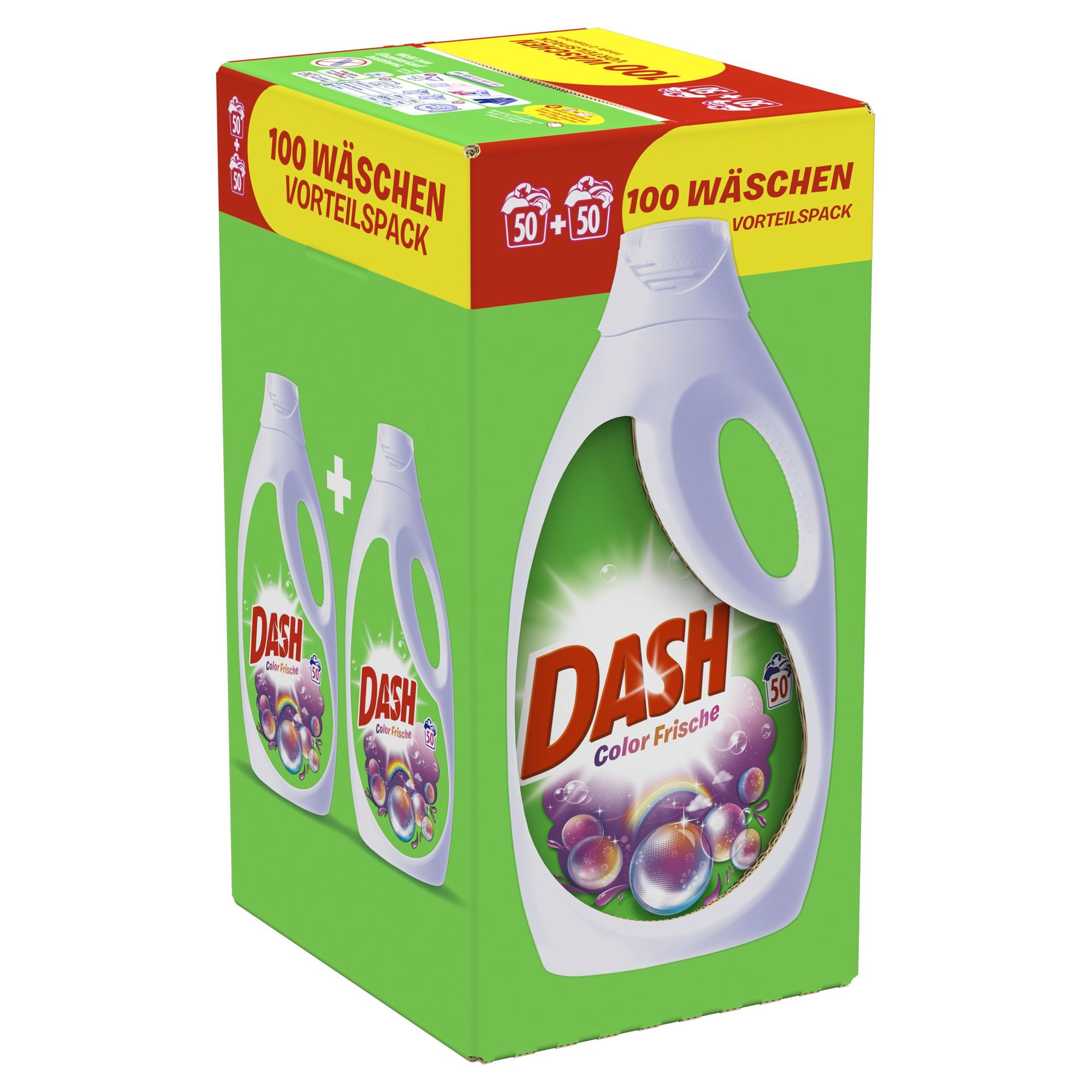 Dash Colorwaschmittel Flüssig Color Frische, 6,5 l - 100 Waschladungen, 1er Pack (1 x 6,5 L)