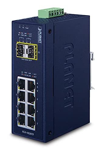 Planet IP30 Industrial 8-Port 10/100/1000T 2-Port 100/1000X SFP Ethernet Switch