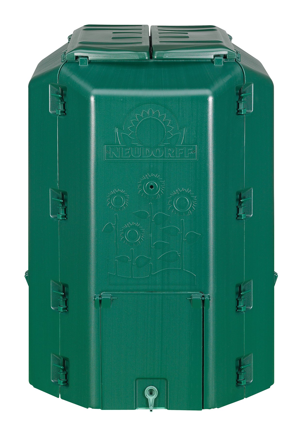 NEUDORFF - Thermokomposter "DuoTherm" 530 L. Wetterfester und UV-beständiger Komposter mit Recycling Kunststoff zur schnellen Kompostierung von Garten- und Küchenabfällen.