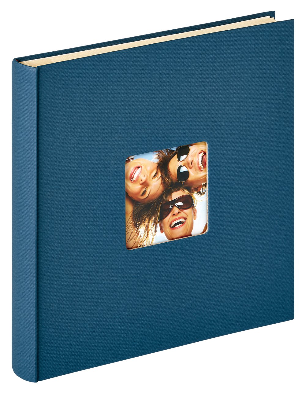 walther design Fotoalbum blau 33 x 34 cm Selbstklebealbummit Cover-Ausstanzung, Fun SK-110-L