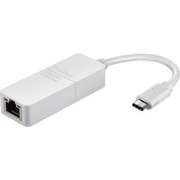 D-Link DUB-E130 USB Typ-C Netzwerkkarte (3.0 Gigabit Ethernet RJ45 10/100/1000 Mbit/s, kompatibel mit Windows und MacOS) Weiß