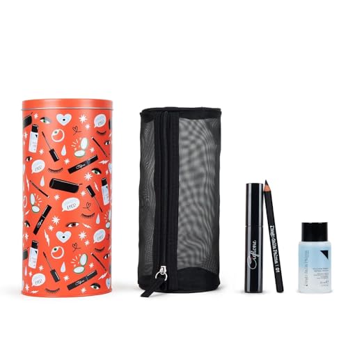 Diego Dalla Palma Geschenkbox für Damen, Ciglione 11 ml, zweiphasiger Make-up-Entferner, 30 ml, schwarzer Augenstift 01 mit Tasche