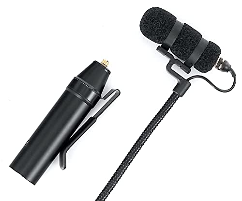 Pronomic MCM-100 Miniatur Kondensator Instrumentenmikrofon (Schwanenhals, XLR Adapter, vielfältige optionale Mikrohalter) schwarz