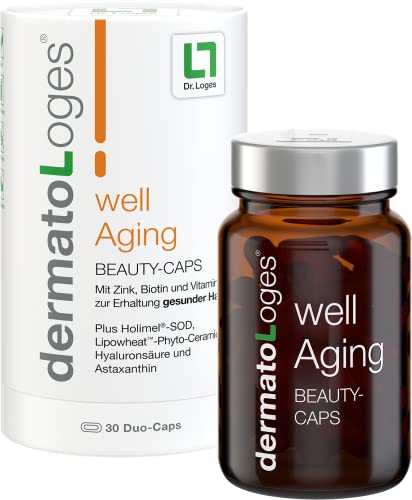 dermatoLoges® wellAging - 30 DuoCaps - Pflanzenpower für eine strahlend glatte Haut - Nahrungsergänzung mit innovativem Kapse| L-Konzept und dualem Effekt