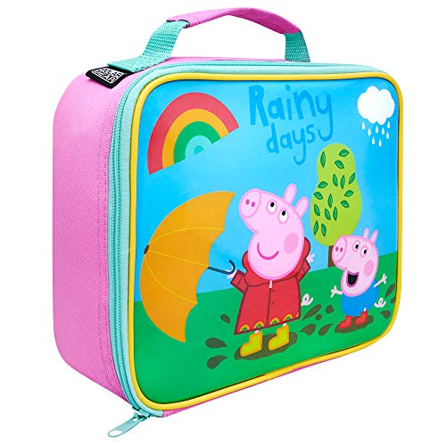 Peppa Pig Isolierte Kühltasche für Kinder für Schule oder Kindergarten, Polyester, Pink, Einheitsgröße