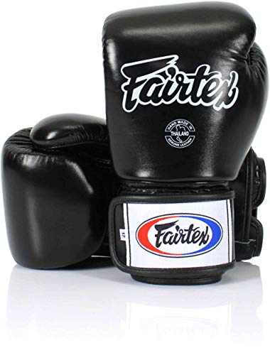 Fairtex Leder Boxhandschuh Tight Fit (BGV1) , schwarz, 14Unzen