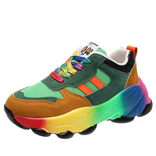 Clunky Sneakers Frauen Plattform Frühling Herbst Casual Sportschuhe Outdoor Sportschuhe Mode Multicolor Wedges Trainer Schuhe