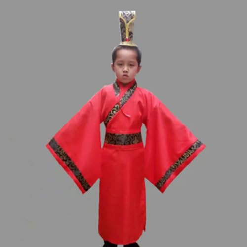 AJOHBM Hanfu Kleid, traditionelles chinesisches Kostüm, Herren, Hanfu, Cosplay, Kleidung, rote Tang-Dynastie, Tanz
