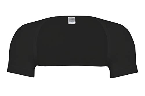 wobera Angora Schulterwärmer mit ½ Arm aus Angora, Schurwolle und Polyamid (Gr. S, Farbe: schwarz)