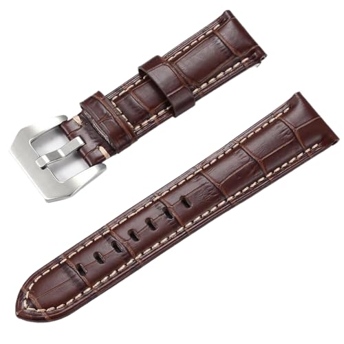 ZacLAy Schnellverschluss-Uhrenarmband, genarbtes Leder, Uhrenarmband, 22mm, 24mm, Ersatzarmband, Darren 1, 22mm