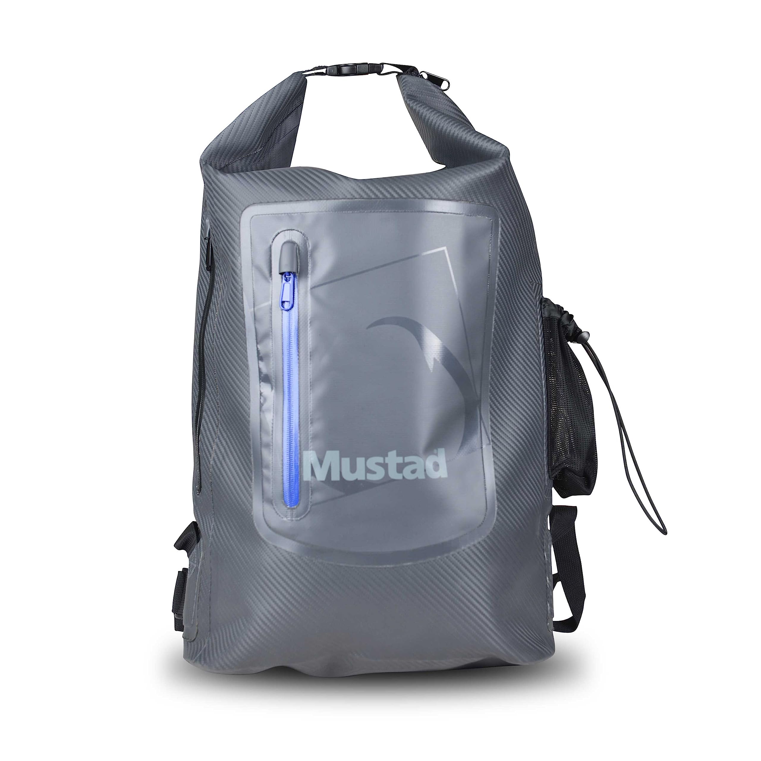 Mustad MB010 Angeln Dry Rucksack, 30 Liter, Grau/Blau, 30 L