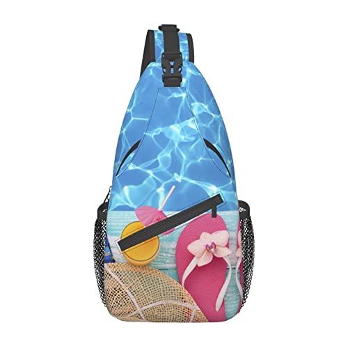 Schulter-Rucksack mit Sommerurlaub, leicht, faltbar, wasserabweisend, für den täglichen Gebrauch, Schwarz , Einheitsgröße