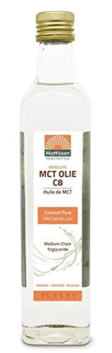 Mattisson MCT Öl Kokos rein - 99% C8-Caprylsäure Säure-500 ml