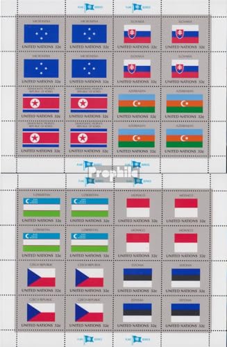 Prophila Collection UNO - New York 756-763Klb Kleinbogen (kompl.Ausg.) gestempelt 1998 Mitgliedsstaaten (Briefmarken für Sammler) Flaggen/Wappen/Landkarten