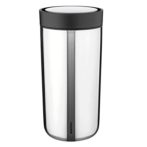 Stelton to Go Click, 0.34 l. -Steel Tassen-& Untertassensets, Edelstahl, 9 x 9 x 18 cm