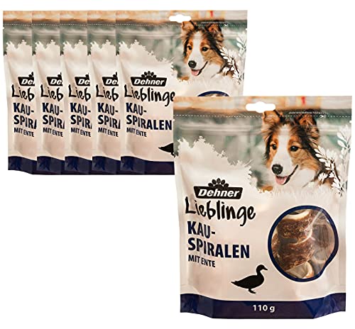 Dehner Lieblinge Hundesnack Adult, Kauspirale, Ente, 6 x 110 g (660 g)
