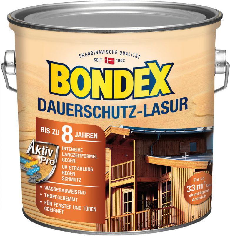 Bondex Dauerschutz-Lasur Eiche 2,50 l - 329913