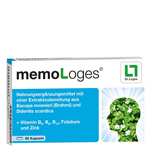 memoLoges® - 60 Kapseln - Nahrungsergänzung mit patentierten Pflanzen-Extrakten für ein besseres Erinnerungsvermögen im Alter