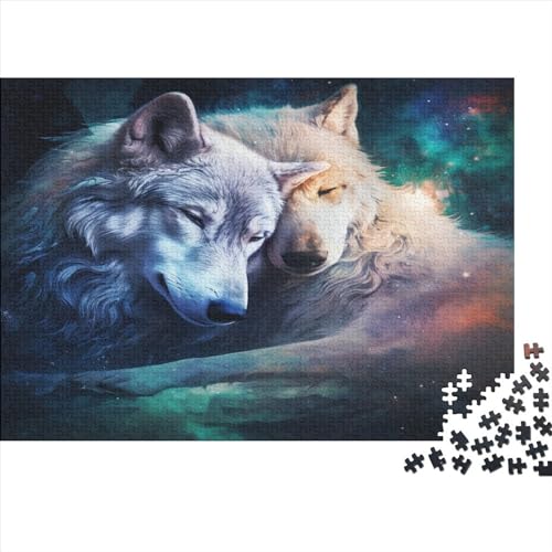 Sternenwolf Puzzles Wilde Tiere 500 Stück Lernspiel Hölzern Haus Dekoration Hochwertig Und Langlebig Für Geschenke Für Erwachsene 500pcs (52x38cm)