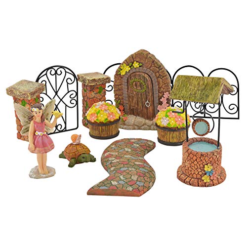 Arcadia Garden Products Pebble Lane Feengarten-Set, Polyresin, 11-teilig