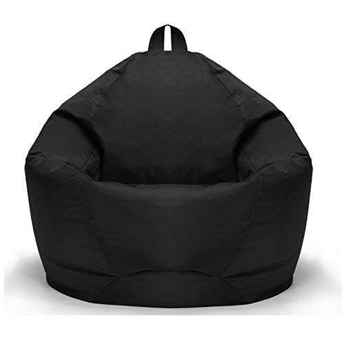 STTC Outdoorer Sitzsack Bezug ohne Füllung, 420D wasserdichtes Oxford Gartenmöbel Riesen-Sitzsack-Hülle für Kinder und Erwachsene, Kein Füllstoff,Schwarz,70 * 80cm
