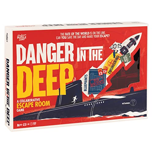 Danger In The Deep by Professor Puzzle Games - Einzigartiges 2-Stunden-Multiplayer-Escape Room Spiel - Können Sie den Tag mit Ihren seitlichen Denk- und Code-Breaktionsfähigkeiten retten?