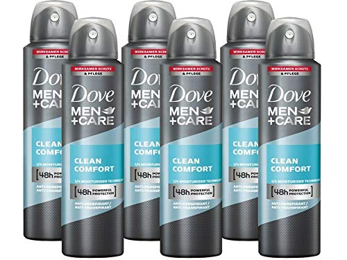 Dove Men & Care Deo-Spray Deodorant Antitranspirant Bodyspray Clean Comfort 6x 150 ml