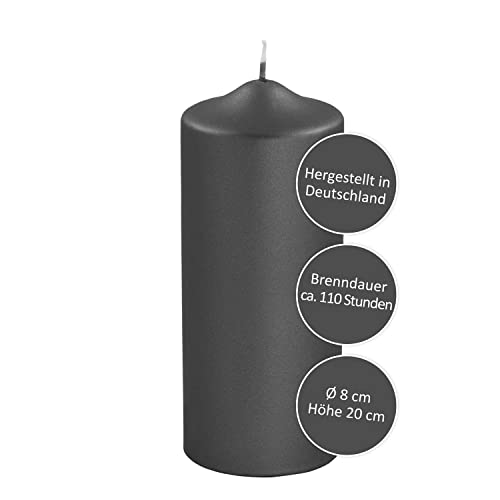 FINK Kerze Stumpe - Dekoration - Tischdeko - Brenndauer ca 110 Stunden H 20 cm