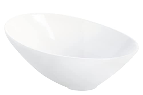 ASA Á Table asymmetrische Schale, Keramik, weiß glänzend, 22.5x17x11 cm
